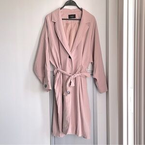 STITCH Dusty Pink Trench Coat with Belt